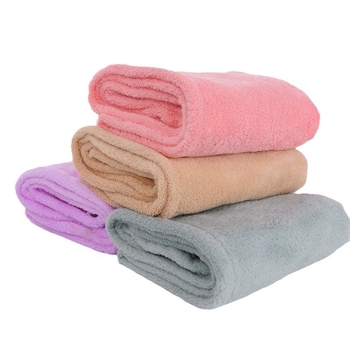 Džiovinimo plaukų turbanas, koralinis flisas, siūlų 150D, siuvimas, svoris 50–79 g