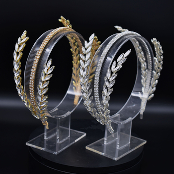 Krištolo plaukų juosta DZ030 — rankų darbo, minkšta ir lanksti, langinis raštas