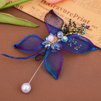 Plaukų juosta su gėlių motyvu, moteriško stiliaus, audinys, FD1646, 2024 m. pavasaris