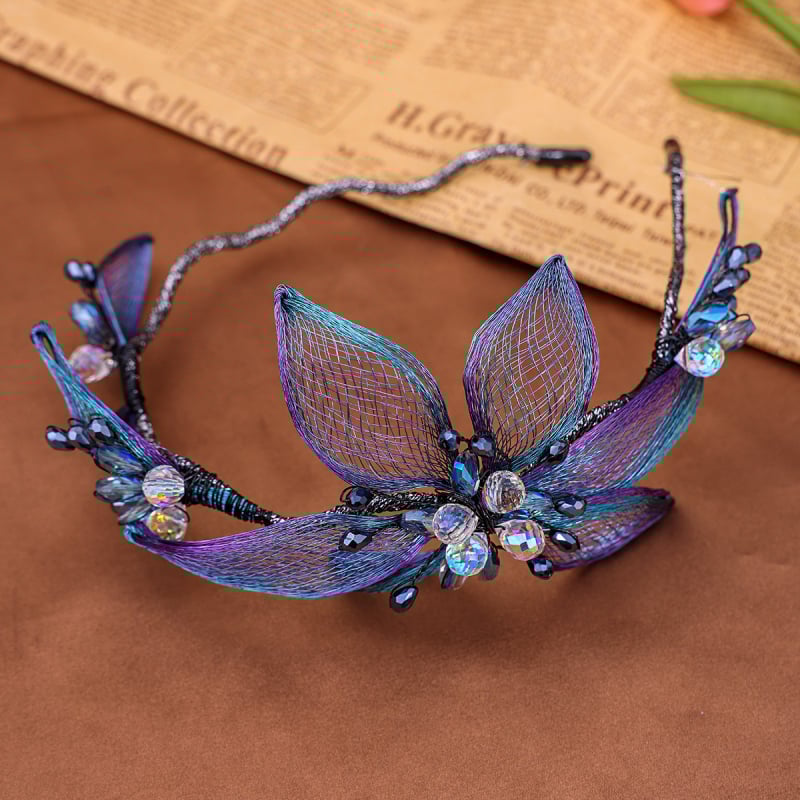 Plaukų juosta su gėlių motyvu, moteriško stiliaus, audinys, FD1646, 2024 m. pavasaris