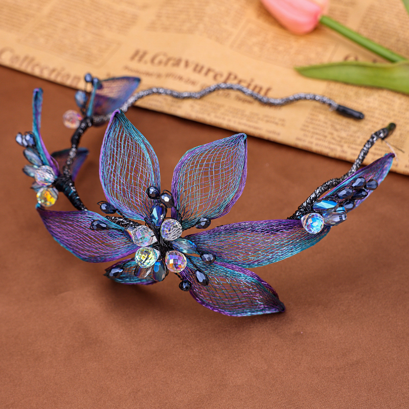 Plaukų juosta su gėlių motyvu, moteriško stiliaus, audinys, FD1646, 2024 m. pavasaris