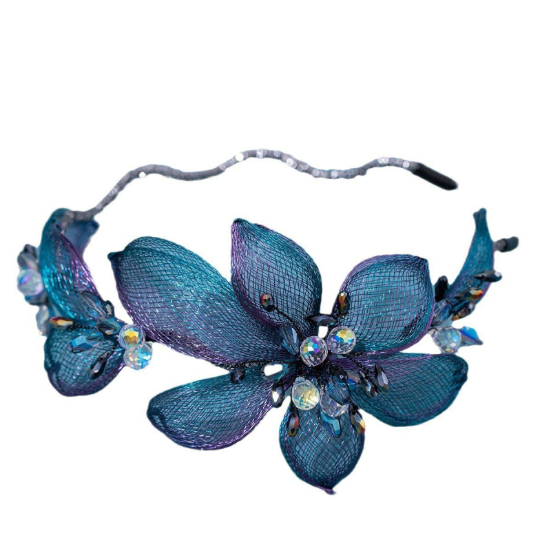 Plaukų juosta su gėlių motyvu, moteriško stiliaus, audinys, FD1646, 2024 m. pavasaris