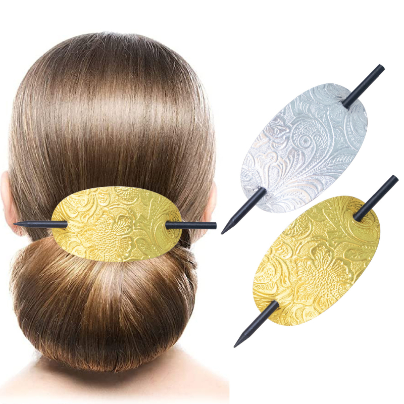 Odinė plaukų segtukas retro stiliumi su geometriniu dizainu, ovali forma – tinka vestuvėms ir festivaliams