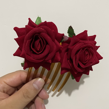 Velūro rožių plaukų segtukas, moterų plaukų aksesuaras, geometriškas stilius, rankų darbo, kilmė: Jinhua