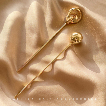 Metalo plaukų segtukas, korėjiečių stiliaus, geometrinis dizainas, elektroplakavimas