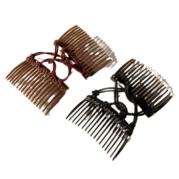 Medinė rankų darbo dviejų eilių plaukų šukė galinei šukuosenai, Japonijos/Korejos stilius, moterims