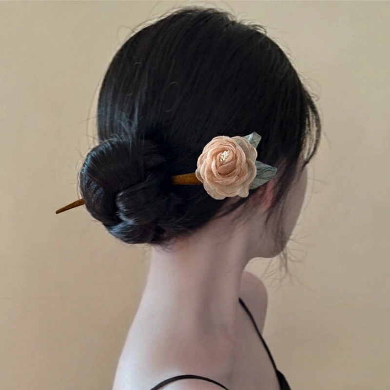 Ξύλινο τσιμπιδάκι μαλλιών σε ρετρό στυλ με φλοράλ διακόσμηση για αξεσουάρ κεφαλιού (Υλικό: Ξύλο; Στυλ: Vintage; Διακόσμηση: Λουλούδι; Κατηγορία προϊόντος: Αξεσουάρ κεφαλιού; Έτος/Σεζόν: Καλοκαίρι 2024)