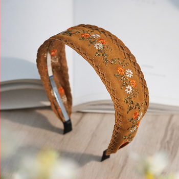 YOAPOE Jewelry етно-стил ръчно изработена платнена лента за глава, ретро дизайн