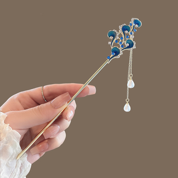 Plaukų segtukas su kutais - vintage stilius, lydinys, bangų dizainas, dažyta danga, 2024 m. pavasaris, galvos aksesuaras