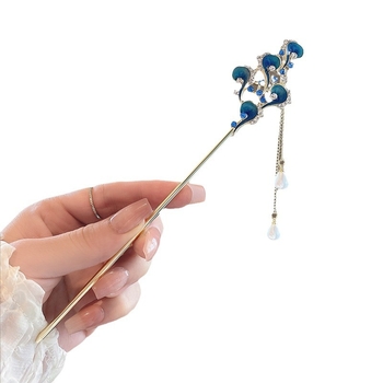 Plaukų segtukas su kutais - vintage stilius, lydinys, bangų dizainas, dažyta danga, 2024 m. pavasaris, galvos aksesuaras