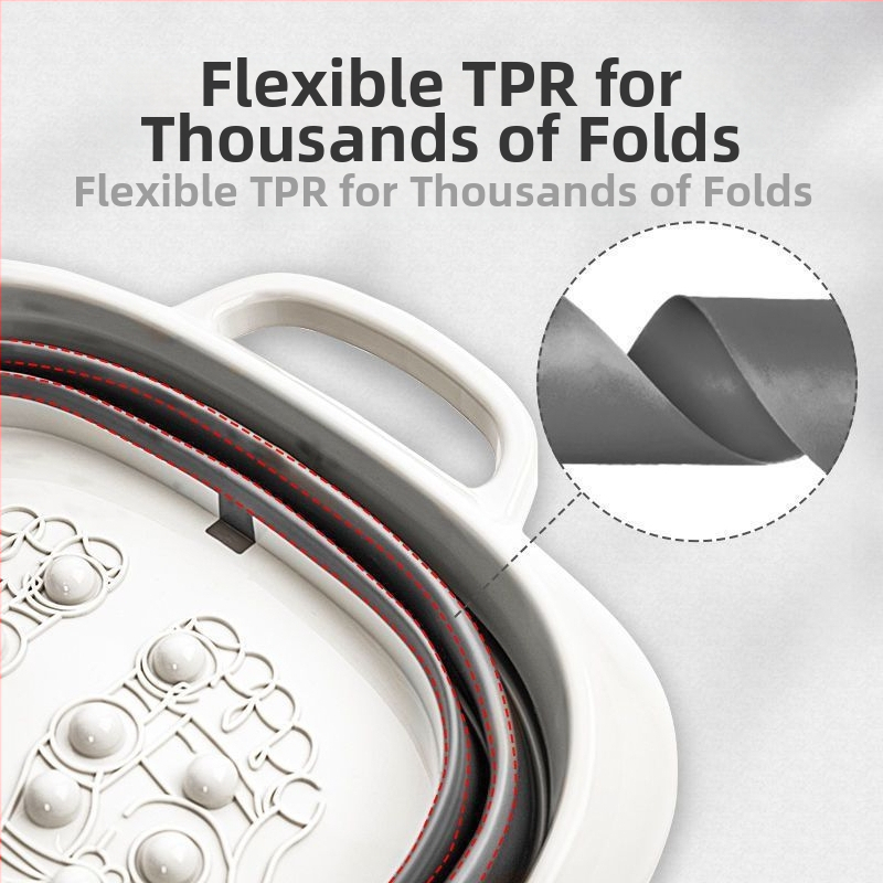 Сгъваема ваничка за крака с масажна функция — преносима пластмасова ваничка за крак (PP+TPR)