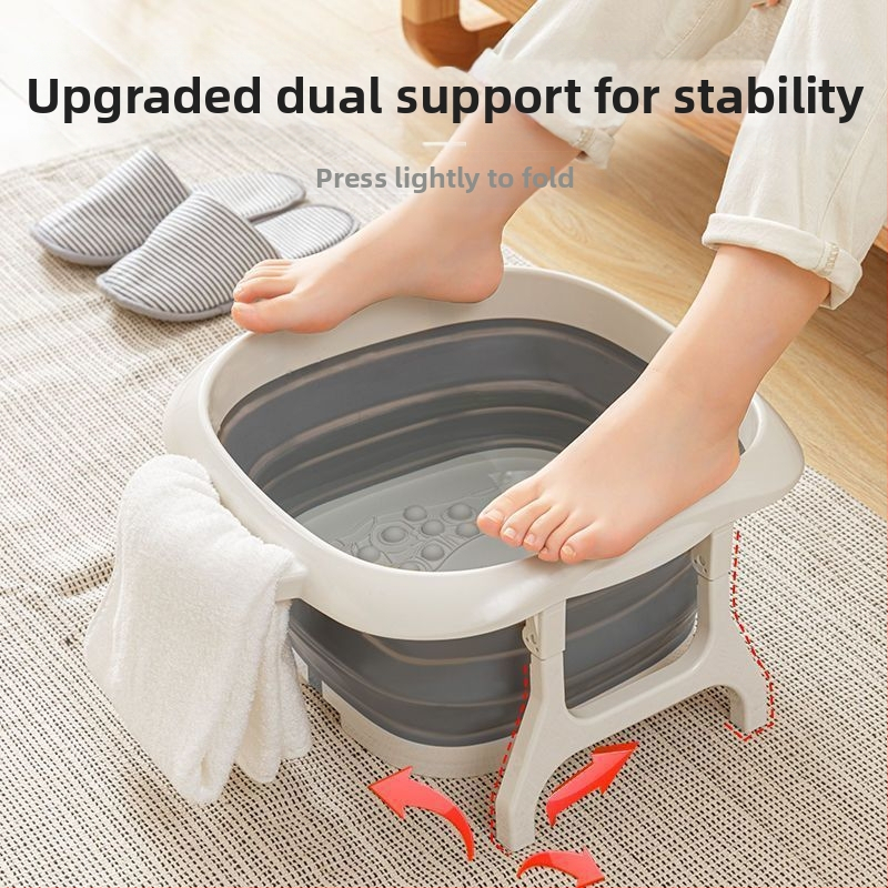 Сгъваема ваничка за крака с масажна функция — преносима пластмасова ваничка за крак (PP+TPR)