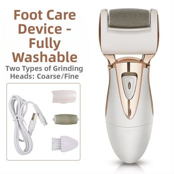 Elektrinis pėdų šlifuoklis JD505R – pašalina negyvą odą ir nuospaudas, pedikiūras pėdai, 5W galia, visiškai plaunamas korpusas (JD505R, 5W, visiškai plaunamas korpusas)