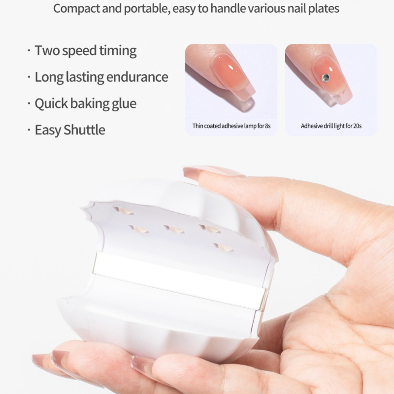 Lingchihao Shell Fototerapijos lemputė — nešiojama LED nagų gelio lako džiovinimo lemputė