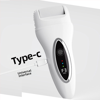 Elektrinis pėdų šlifuoklis pedikiūrui, negyvos odos šalinimui, plaunamas, įkraunamas, su skaitmeniniu ekranu ir apšvietimu (2024 m. modelis)