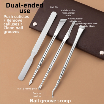 Ανοξείδωτο μαχαίρι περιποίησης ποδιών με απολεπιστικό πιρούνι για κάλους, τετράγωνη κεφαλή λείανσης, κουτί 300 τεμάχια