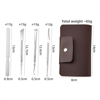 Ανοξείδωτο μαχαίρι περιποίησης ποδιών με απολεπιστικό πιρούνι για κάλους, τετράγωνη κεφαλή λείανσης, κουτί 300 τεμάχια