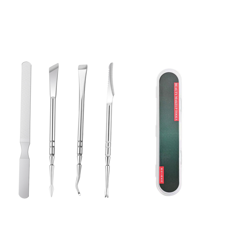 Ανοξείδωτο μαχαίρι περιποίησης ποδιών με απολεπιστικό πιρούνι για κάλους, τετράγωνη κεφαλή λείανσης, κουτί 300 τεμάχια