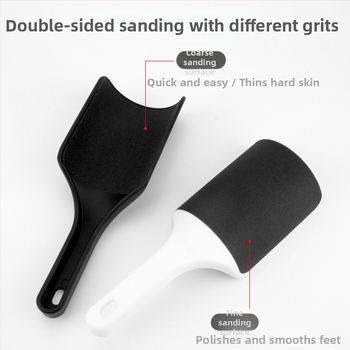 SHANG EN U-μορφής διπλής όψεως λίμα ποδιών με αμμοβολημένη επιφάνεια για αφαίρεση νεκρού δέρματος, εργαλείο περιποίησης ποδιών, ABS πλαστικό, 200 τεμάχια