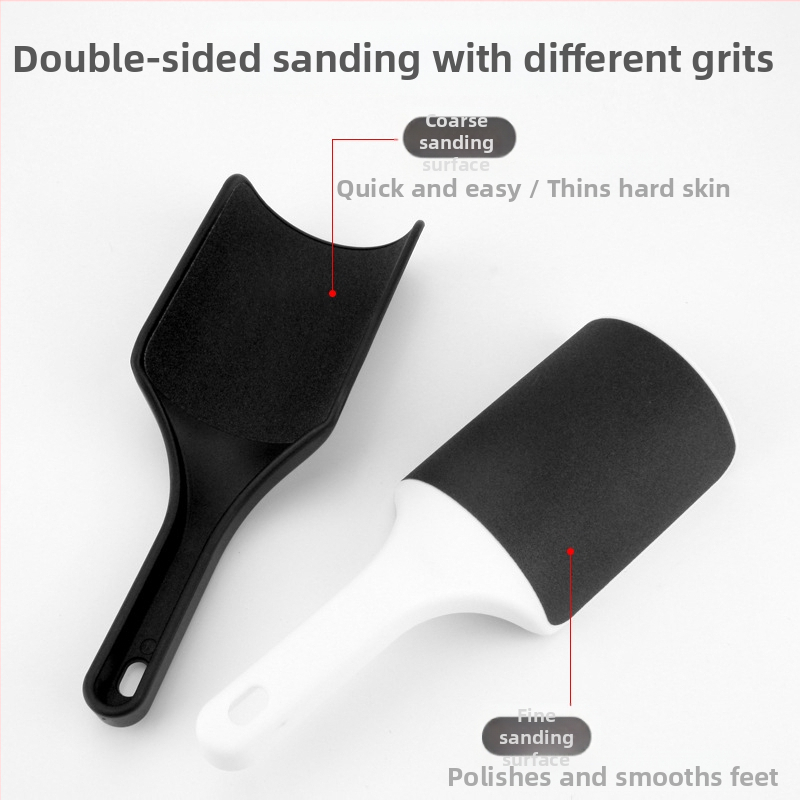 SHANG EN У-образен двустранен пила за крака с матова повърхност за премахване на мъртва кожа, педикюр инструмент, ABS пластмаса, 200 бр