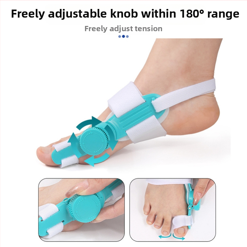 Разделител за голям пръст на крака с регулируем ъгъл; скоба + висококачествена тъкан + копче; модел: трета генерация бутон