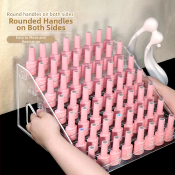 Ακρυλική βάση επίδειξης βερνικιού νυχιών - Πολυεπίπεδη πλαστική βάση, μάρκα Manzilin, καθαρή περιεκτικότητα 650, μοντέλο Large Nail Polish Display Stand 01, 30 τεμάχια ανά κουτί