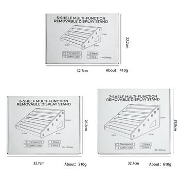 Ακρυλική βάση επίδειξης βερνικιού νυχιών - Πολυεπίπεδη πλαστική βάση, μάρκα Manzilin, καθαρή περιεκτικότητα 650, μοντέλο Large Nail Polish Display Stand 01, 30 τεμάχια ανά κουτί