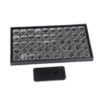 Nagų įrankių laikymo dėžutė su 25/50 skyriais, plastikinė konstrukcija, skirta nagų papuošalų ir deimantų priedų saugojimui – ZLY