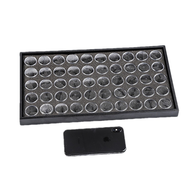 Nagų įrankių laikymo dėžutė su 25/50 skyriais, plastikinė konstrukcija, skirta nagų papuošalų ir deimantų priedų saugojimui – ZLY