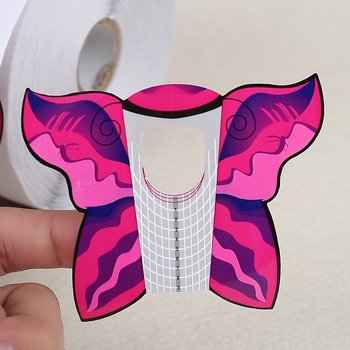 Σετ κοσμημάτων τέχνης νυχιών με θήκη από χαρτί σε μορφή πεταλούδας και κρυστάλλιες επεκτάσεις νυχιών, συμβατό με φωτοθεραπεία (Καθαρή περιεκτικότητα: 500; Μάρκα: Άλλη; Υλικό: Άλλο)