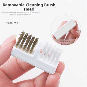 Κουτί αποθήκευσης 30 οπών κεφαλών φινιρίσματος νυχιών με βούρτσα καθαρισμού, θήκη κατά της σκόνης και βάση προβολής, βάρος 98,3 g