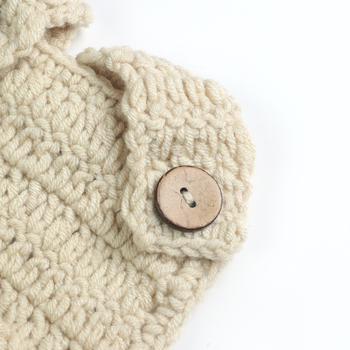 Δύο τεμάχια σετ για νεογνά: παντελόνια με αποσπώμενη κουκούλα, μοτίβο πλεκτό λαγουδάκι-καρότο, ύφασμα από βαμβακομίγμα, για νεογέννητα έως 12 μηνών