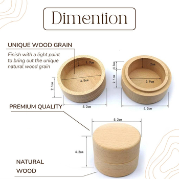 Medinė vaikų pieno dantų laikymo dėžutė – atminimo graviruota dantų laikymo dėžutė, tinkama 7–14 metų vaikams
