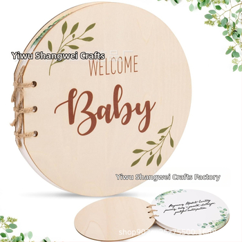 Νεογέννητο: βιβλίο μηνυμάτων με ξύλινο εξώφυλλο και ξύλινο λεύκωμα φωτογραφιών για βάπτιση