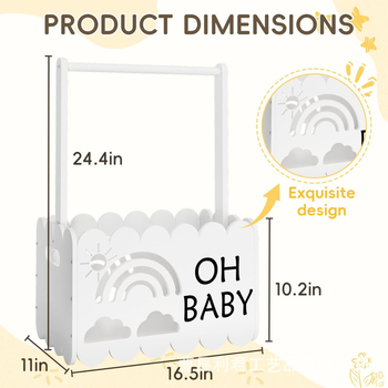 Φορητό ξύλινο κουτί αποθήκευσης με χαρακτική | Υλικό: ξύλο; Μοντέλο: Φορητό ξύλινο κουτί; Σκοπός: αποθήκευση βρεφικών ρούχων και παιχνιδιών