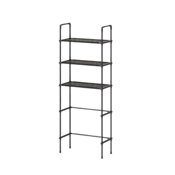 Leap 3 pakopų grindų laikymo stovas, dažytos vamzdžiai ir PVC plokštė, įrengimas ant žemės