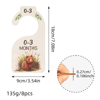 Дървен разделител за бебешки дрехи с мультяшни животни, марка Xitong, разделителна плоча, стил модерен минимализъм, материал: бук