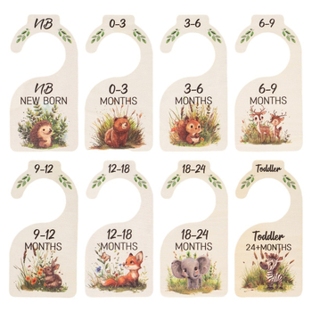 Дървен разделител за бебешки дрехи с мультяшни животни, марка Xitong, разделителна плоча, стил модерен минимализъм, материал: бук