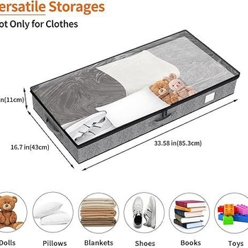 Drabužių spintos laikymo dėžė su linu audiniu ir PP plokštės įdaila; sulankstoma, nešiojama, dulkių ir drėgmei atspari, skirta drabužiams ir patalynei