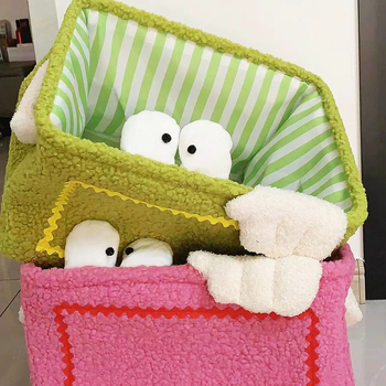 Denbo craft Cartoon storage basket – καλαθάκι αποθήκευσης από βαμβακερό ύφασμα, κατάλληλο για τηλεχειριστήρια, βιβλία και περιοδικά, αποθήκευση ρούχων