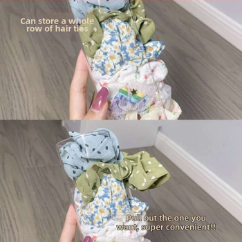 Διαφανές πλαστικό κουτί αποθήκευσης αξεσουάρ μαλλιών — οργάνωση για λαστιχάκια, τσιμπιδάκια και κορδέλες (δώρο/συσκευασία)