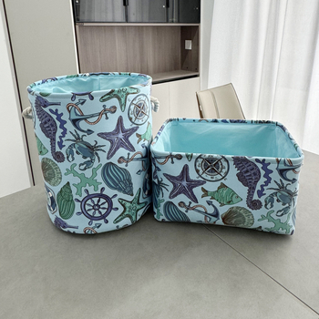 Θήκη αποθήκευσης παιχνιδιών από βελουτέ ύφασμα, Ωκεανικός στυλ, Υλικό: Ύφασμα, Διαθέσιμη εκτύπωση λογότυπου, Παραμετροποίηση