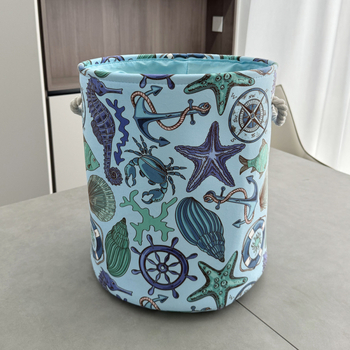 Θήκη αποθήκευσης παιχνιδιών από βελουτέ ύφασμα, Ωκεανικός στυλ, Υλικό: Ύφασμα, Διαθέσιμη εκτύπωση λογότυπου, Παραμετροποίηση
