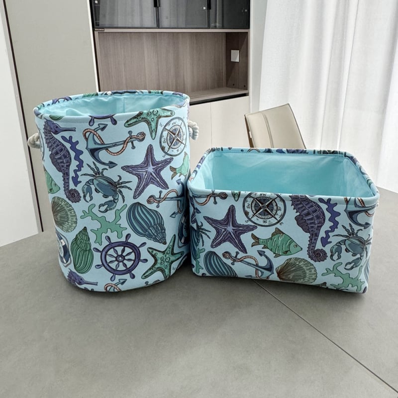 Θήκη αποθήκευσης παιχνιδιών από βελουτέ ύφασμα, Ωκεανικός στυλ, Υλικό: Ύφασμα, Διαθέσιμη εκτύπωση λογότυπου, Παραμετροποίηση