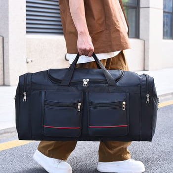 Uniszex nylon utazótáska, 36–55 L kapacitás, kopásálló, bővíthető, nedves-száraz elválasztás, poliészter bélés