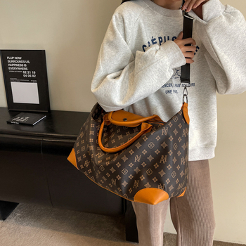 Τσάντα ταξιδιού μεγάλης χωρητικότητας — PU υλικό, γεωμετρικό μοτίβο, αστικός στυλ, unisex (20–35L; PU; γεωμετρικό μοτίβο; επένδυση πολυεστέρα)