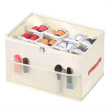 Κουτί αποθήκευσης παπουτσιών για ντουλάπα, ύφασμα 600D Oxford, πτυσσόμενο, με διαχωριστικά, χωρητικότητα 80 L