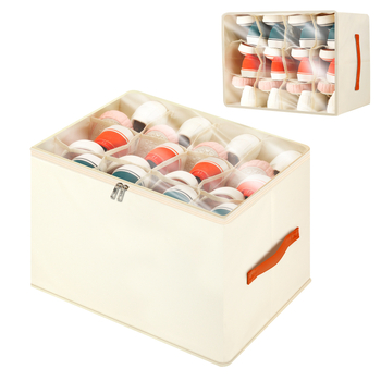 Κουτί αποθήκευσης παπουτσιών για ντουλάπα, ύφασμα 600D Oxford, πτυσσόμενο, με διαχωριστικά, χωρητικότητα 80 L