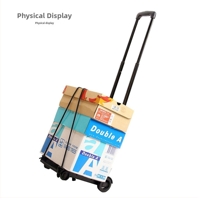 Сгъваема преносима двуколесна количка със конструкция от полипропилен и метална носеща пръчка; комплект от 10; товароподемност 30 кг