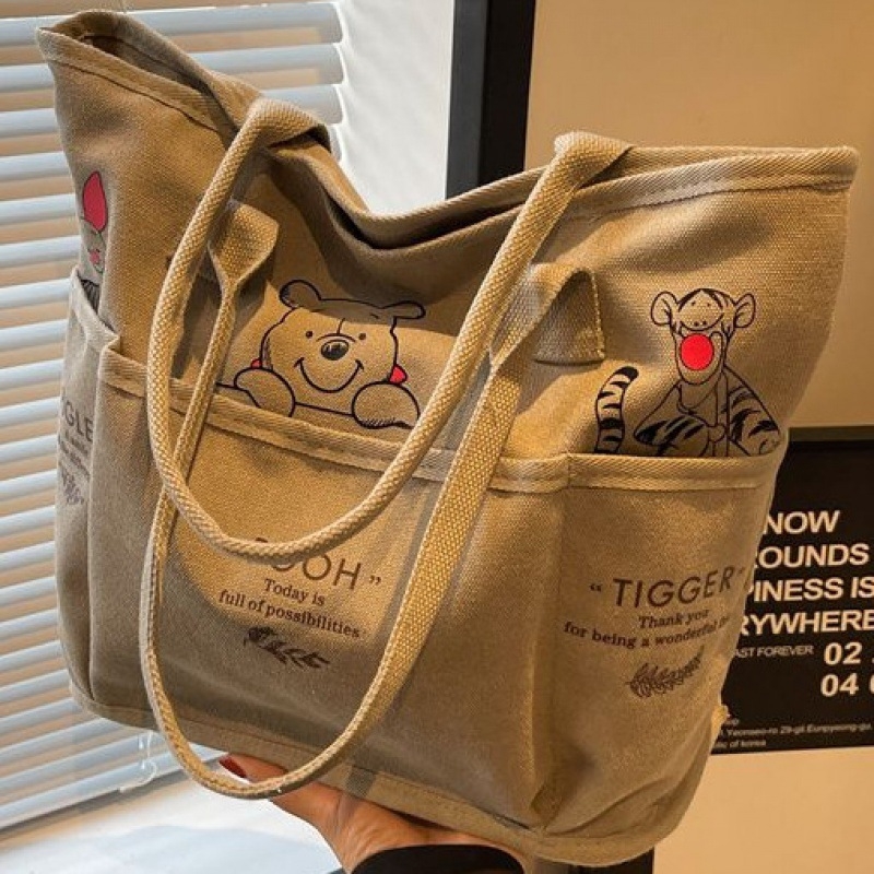 Geantă Tote din pânză cu fermoar, mâneri duble, pentru călătorii de relaxare